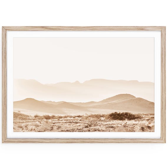 Minimalist Desert Photography Print: Beige Boho Mountain Wall Art