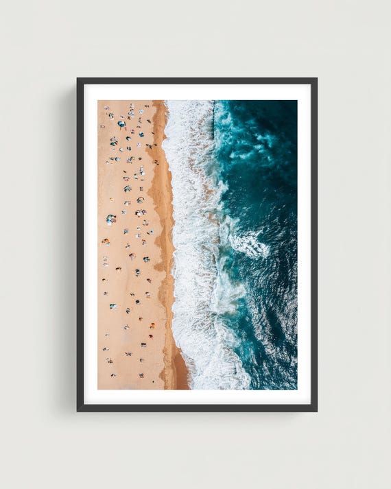 Aerial Beach Fine Art Print, California Coastal Landscape Photography