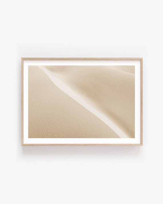Neutral Abstract Photography Print: Minimalist Desert Wall Art, Beige Landscape Fine Art