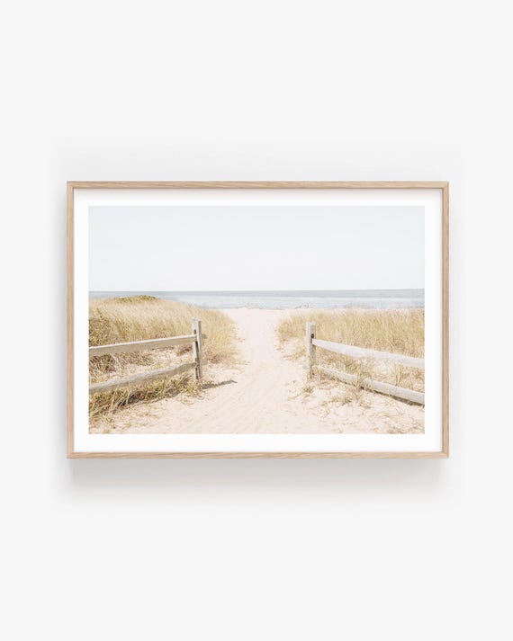 Beach Path Fine Art Print, Coastal Seascape Photography, Sandy Dunes