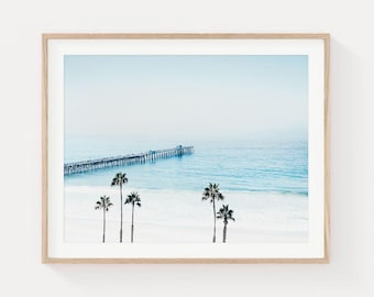 Framed San Clemente Pier Print - California Coastal Wall Art, Ocean Photography