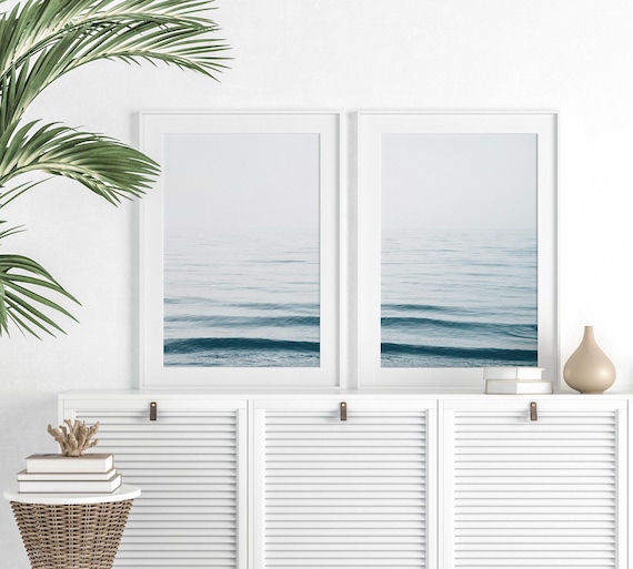Ocean Wave Photography Prints Set: Minimalist Coastal Wall Art