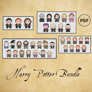 Cross Stitch PDF Patterns: HP Magical Characters Collection - Easy Cross Stitch Pattern for Beginners [Unofficial Parody]