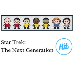 Cross Stitch Kit: Star Trek - The Next Generation - Easy Cross Stitch Kit for Beginners [Unofficial Parody]