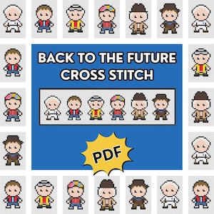 Cross Stitch PDF Pattern: Back to the Future Trilogy - Easy Cross Stitch Pattern for Beginners [Unofficial Parody]