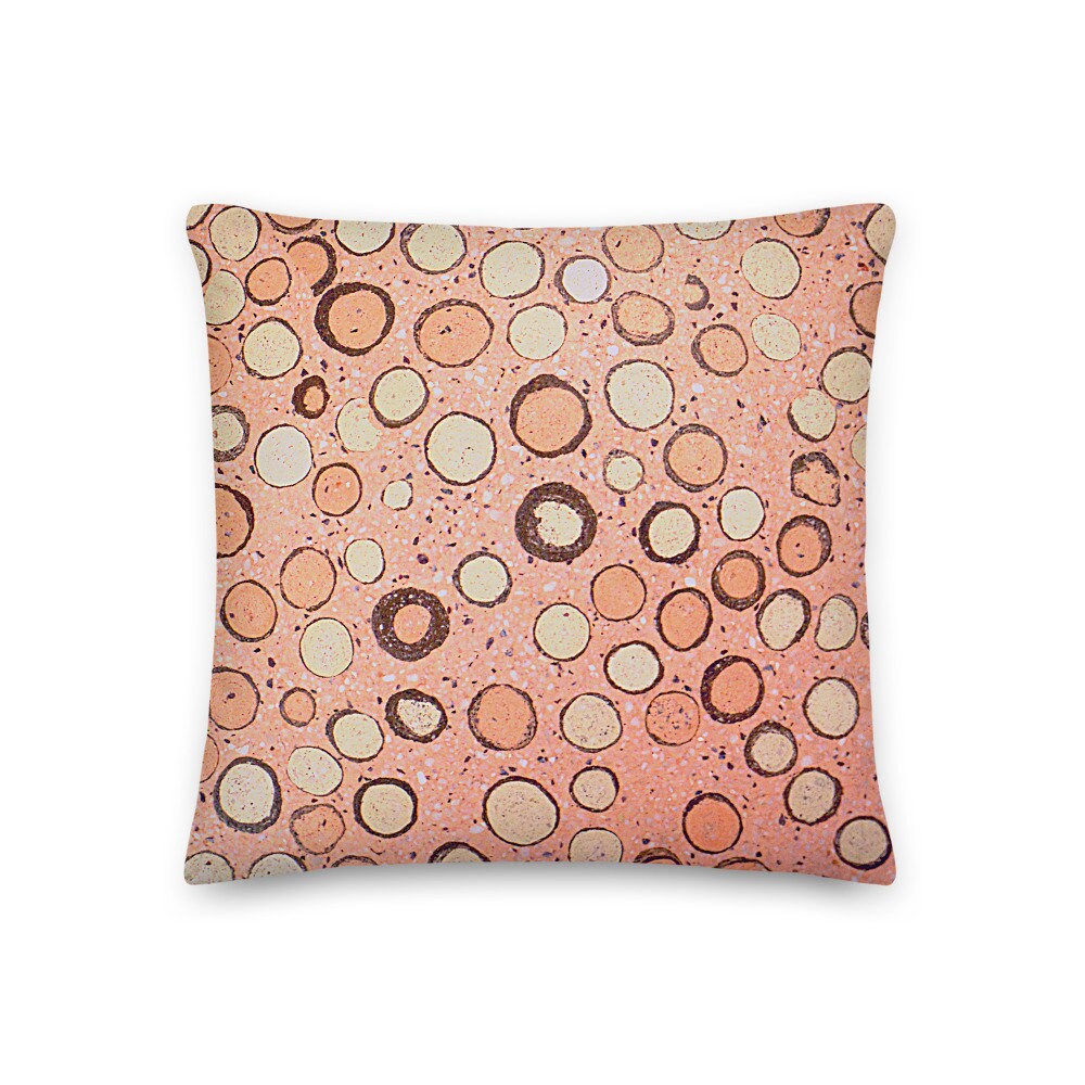 Boho Throw Pillow in Shades of Pink Abstract Circles in Pink Etsy UK