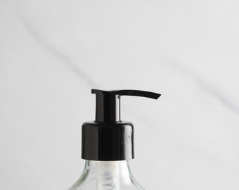 Buy 200ml Clear Glass Generic Bottle with Pump Dispenser - White (28/410)  Online – Essentially Natural