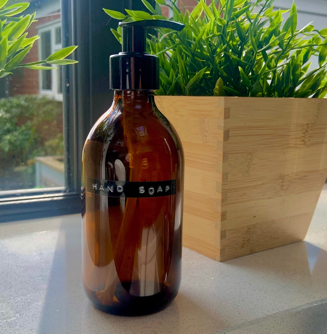 Amber Glass Bottle Refillable Bottle With Pump Dispenser & Etsy