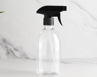 Doorzichtige plastic spuitfles - hervulbare fles met trekkerspuitdeksel | Keuken Badkameraccessoires Reiniging | Milieuvriendelijk hergebruik