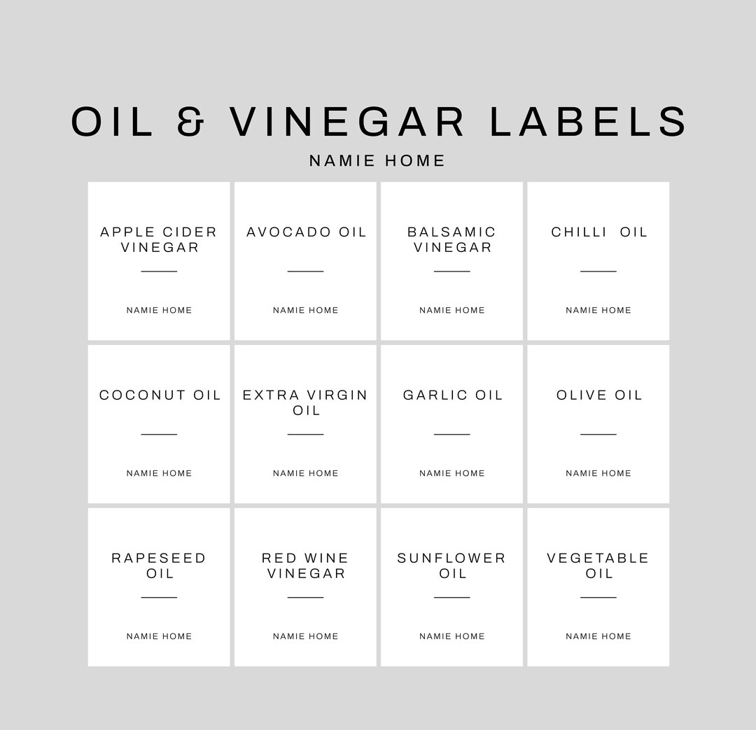 Waterproof Oil Labels - White Stickers for Bottles and Pourers ...