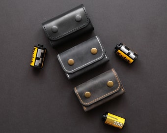Leather Analog Film Holder, 35 mm film cover, Kodak, Fujifilm