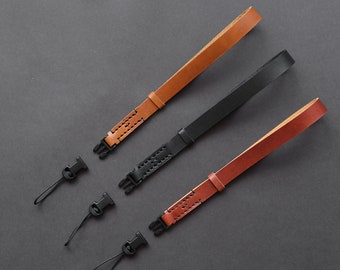 Leather Camera Wrist Strap,  Slim Strap, Minimal Design, Mirrorless Camera