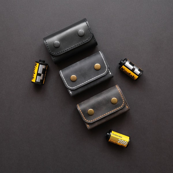 Leather Analog Film Holder, 35 mm film cover, Kodak, Fujifilm