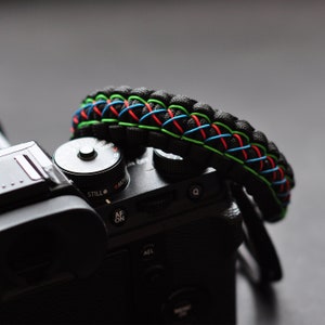 RGB Paracord Camera Wrist Strap: Quick Release Rope Cord