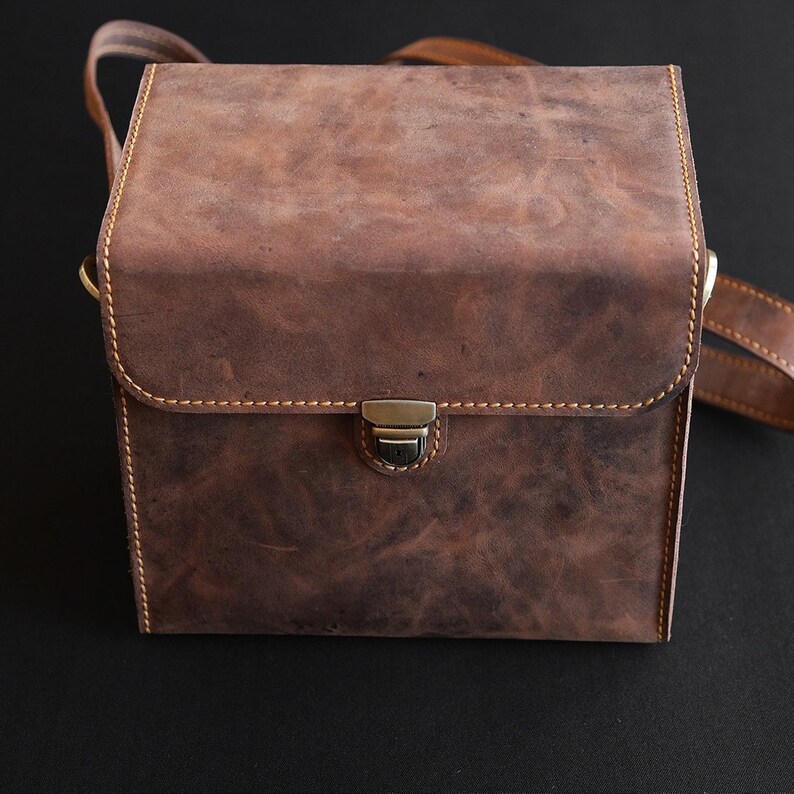 Leather Camera Bag Brown Camera Bag Retro Style Etsy