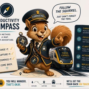 Produktivitetskompassarbetsbok | AI Personlig kontextbyggare (digital nedladdning)