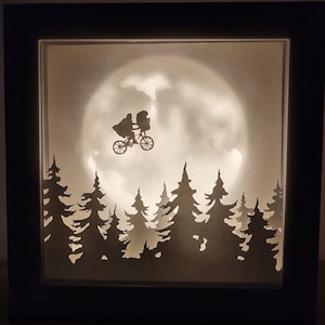 3D Papercut lightbox template svg Digital ET, Template lampada carta intagliata 3D, modello light box carta tagliata