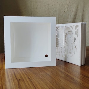 Papier gesneden lichtbak frame 20x20x6cm, Papier gesneden lichtbak sjabloon, Schaduwdoos, Digitale SVG lichtbak, Cricut