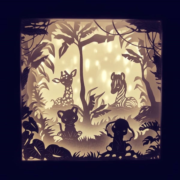 jungle animals Lightbox SVG, Paper Cut Template Ai, tell us baby Shadow Box Svg, Dinosaurs 3D Papercut Light Box EPS File dxf, Pdf, svg jungle animals Lightbox SVG, Paper Cut Template Ai, tell us baby Shadow Box Svg, Dinosaurs 3D Papercut Light Box EPS File dxf, Pdf, svg