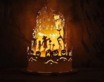 Halloween papier gesneden Lamp SVG-bestand-Halloween papieren lantaarns-papier snijden sjablonen-DIY Halloween decoraties-SVG-bestanden