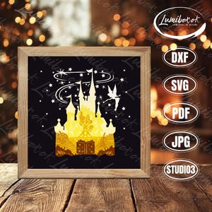 Mickey Fantasy Shadow Box SVG for Cricut DIY Projects, Mouse Couple Box Lantern for Decoration