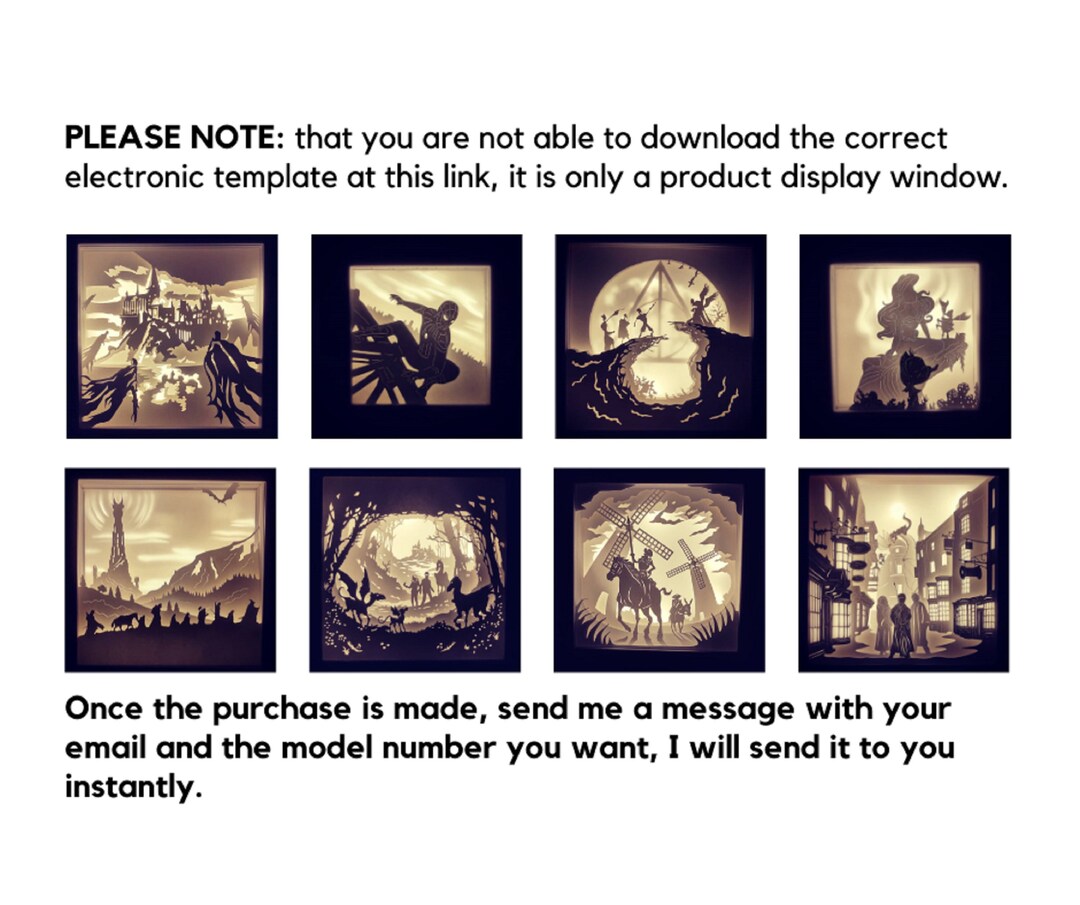 Digital Template for Paper Cut Light Box Shadow Box - Etsy