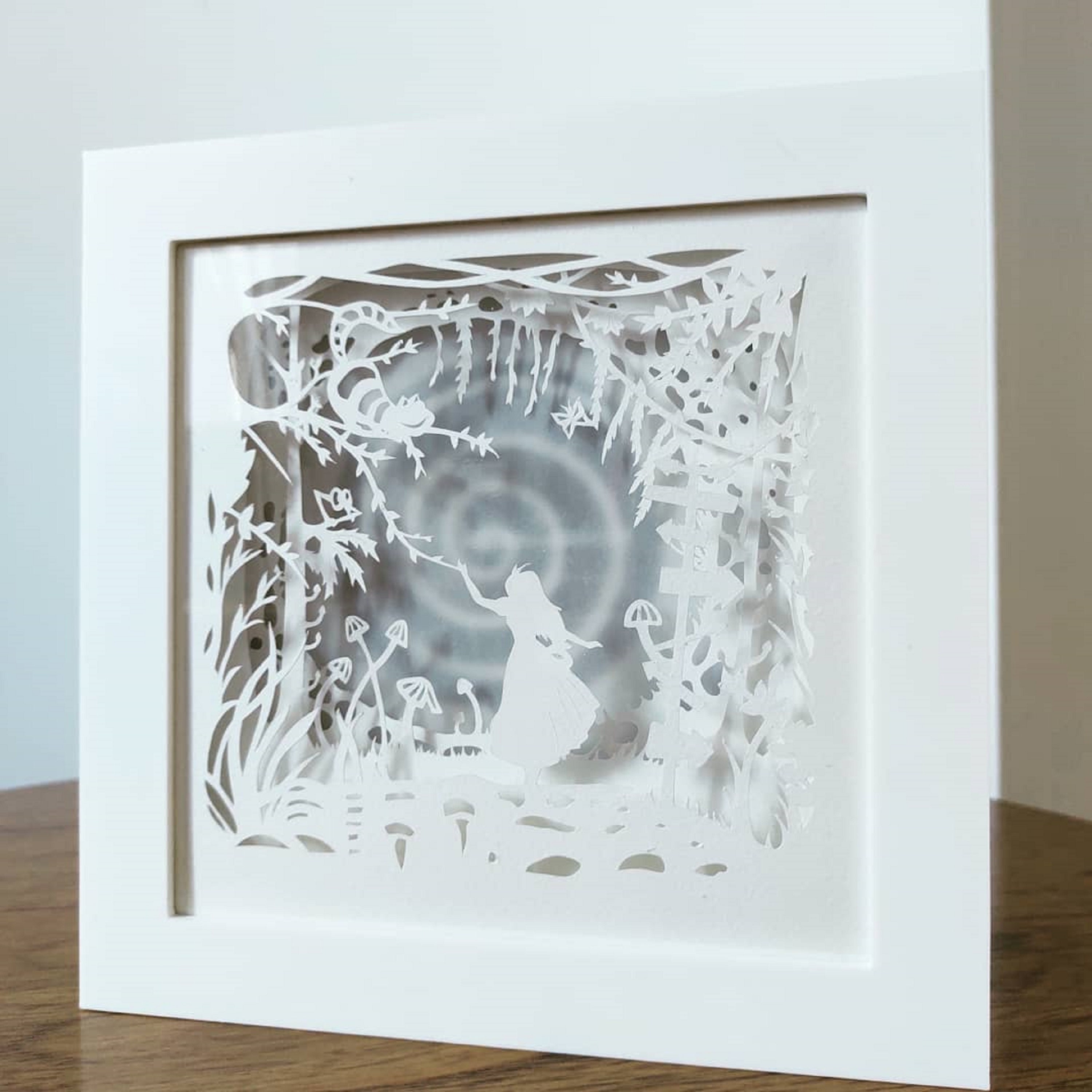 3D Papercut Lightbox Template Svg Digital Alice in the - Etsy Canada