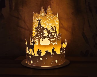 Christmas A Lanterns SVG File-Christmas Paper Lanterns-Paper Cutting Templates-DIY Christmas Decorations-SVG Files