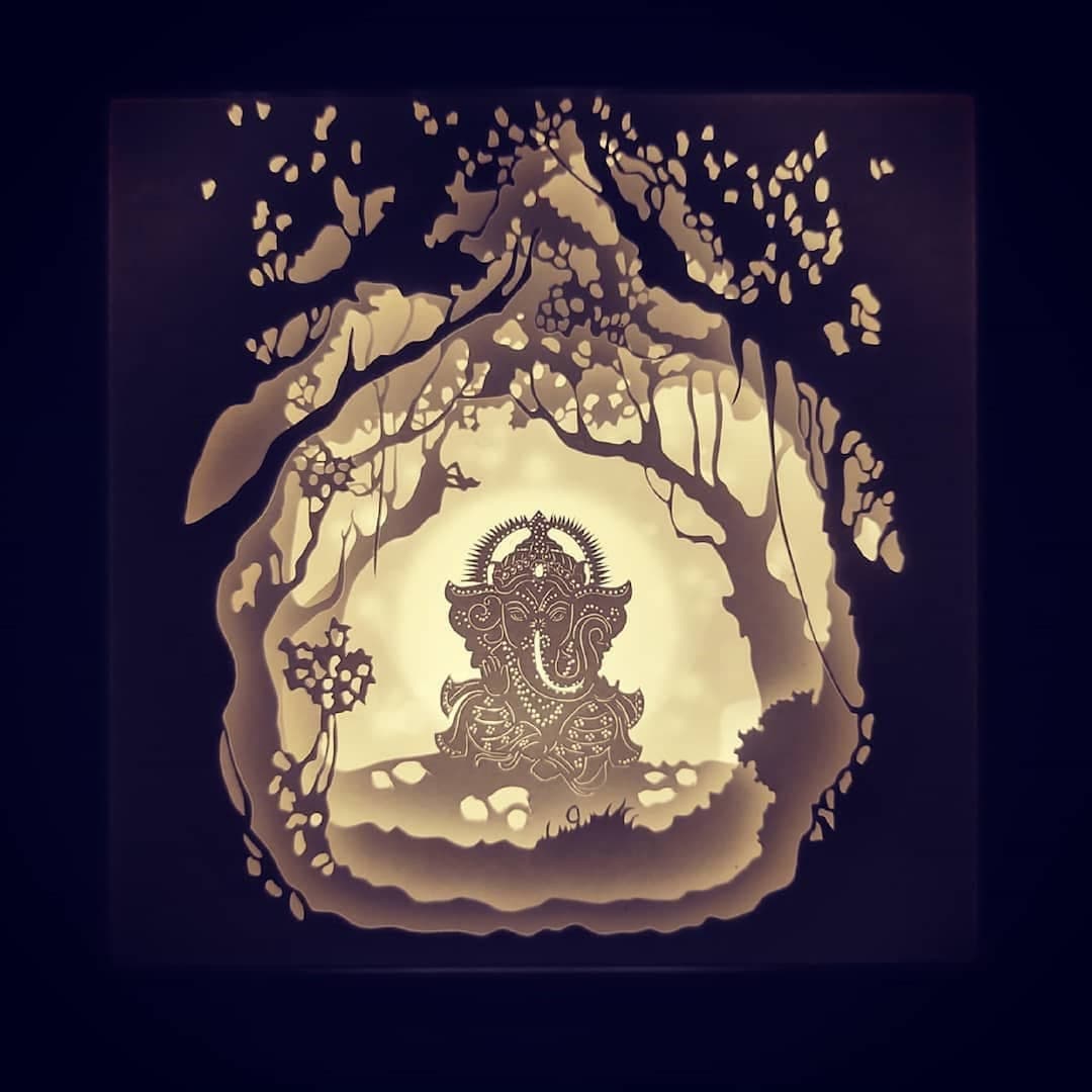①Rabbit-PaperCutting- Papercut Art Picture of Paper Original Paper Cut Out Art