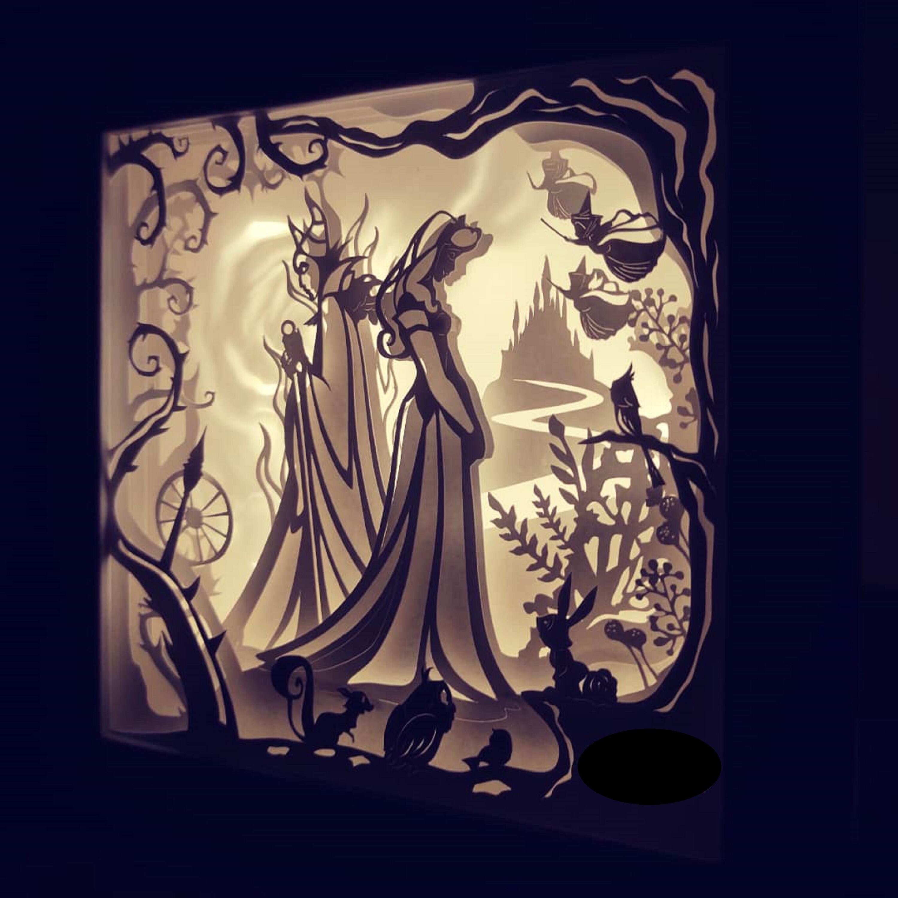 Sleeping Beauty 3D Papercut Lightbox Template Svg Digital Sleeping ...