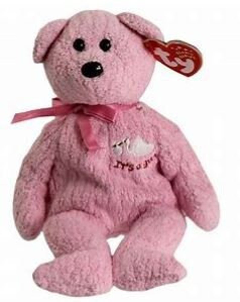 Ty Beanie Baby ~ BABY GIRL the Teddy Bear 8.5 Inch MWMT Ty Beanie Baby ~ BABY GIRL the Teddy Bear 8.5 Inch MWMT