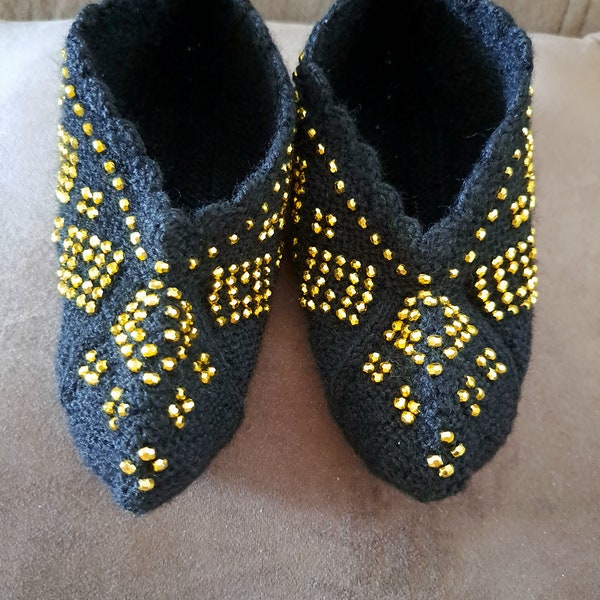 knitted house slippers