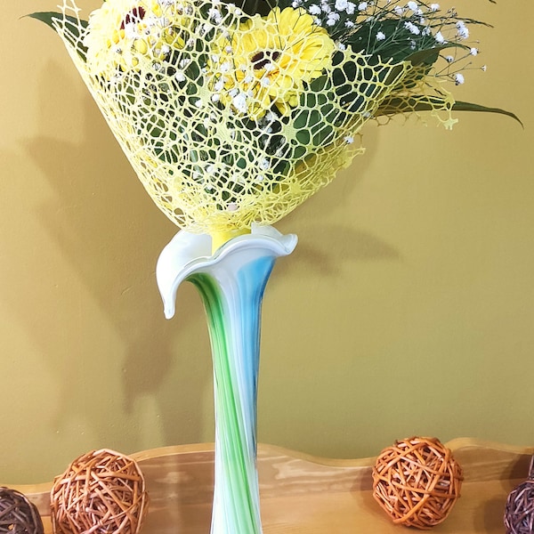 Blue and White Vase Etsy