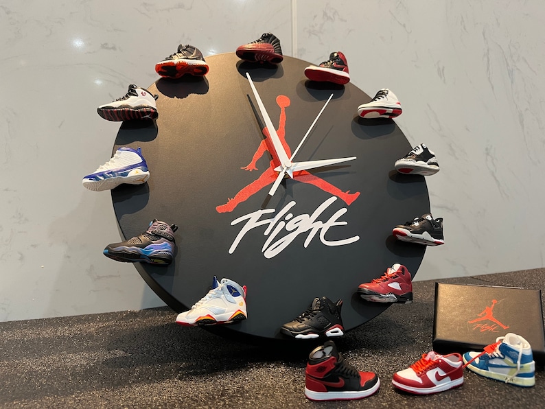Jordan Wall Clock With Air Jordan 3d Sneaker Clock Air Jordan