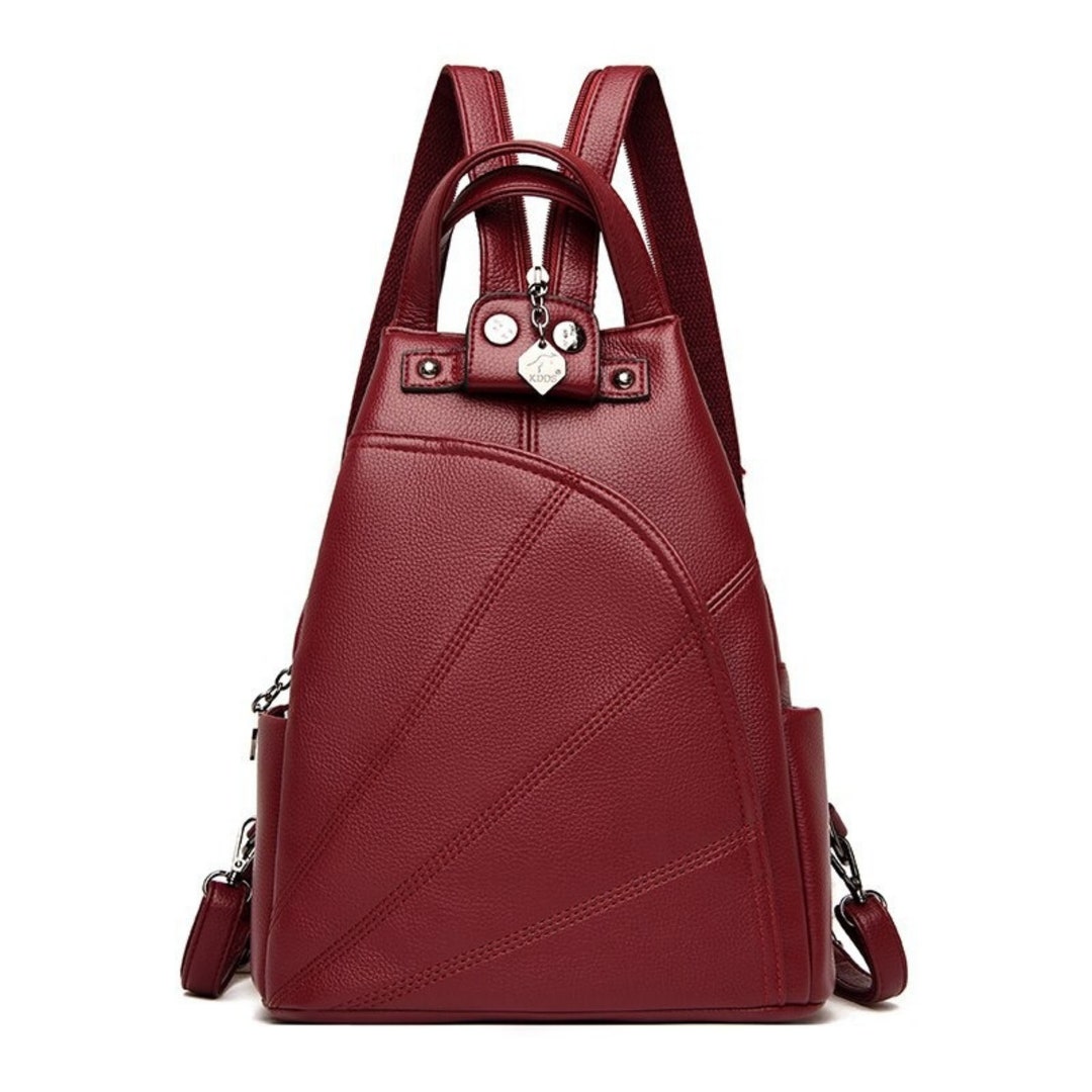 Waterproof Antitheft Leather Backpack Bags for Girls Etsy