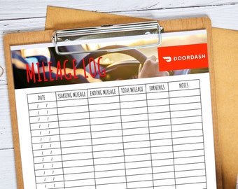 Mileage Log - DoorDash Business Mileage Tracker