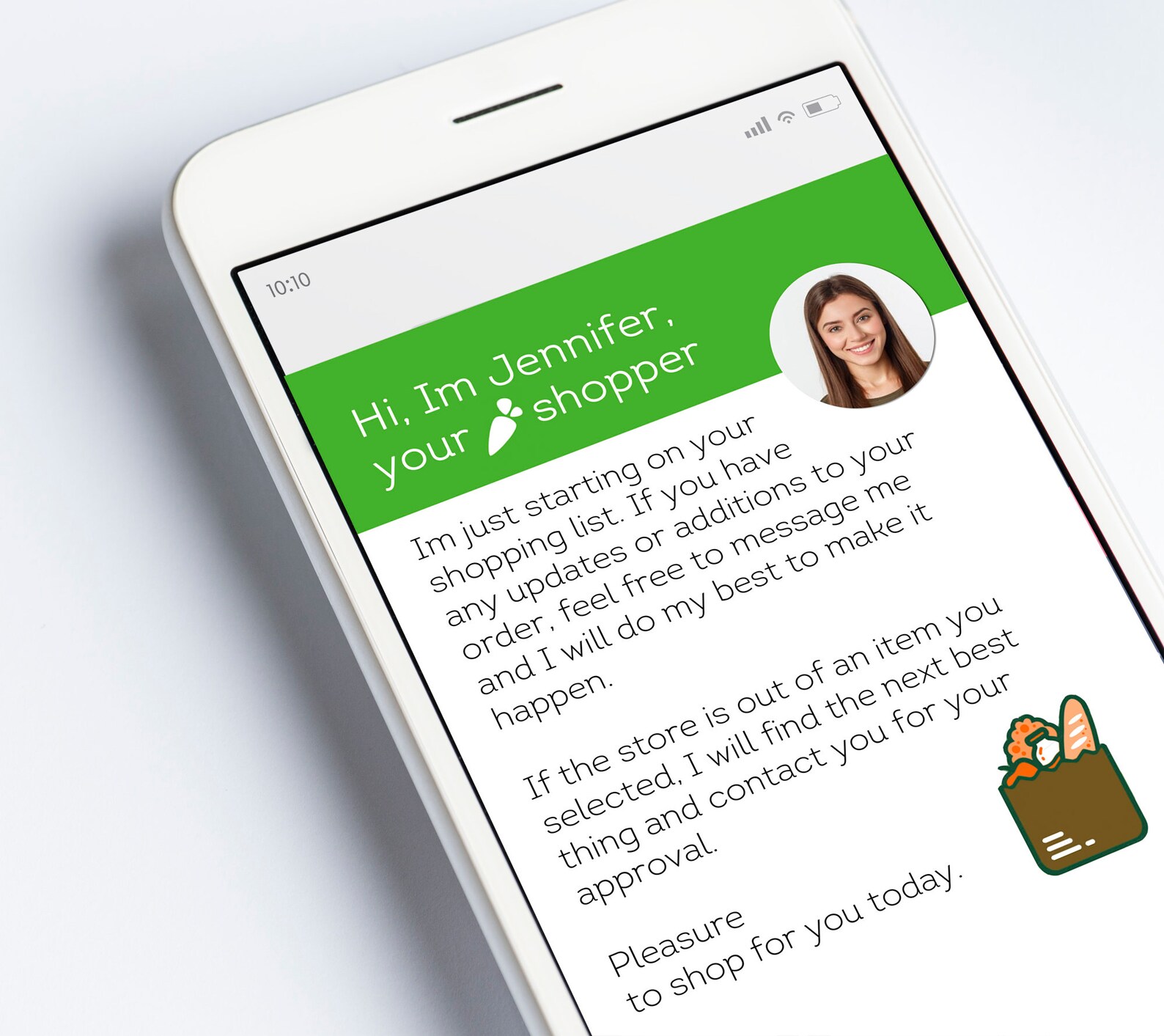 Instacart Intro Message Instacart custom greeting Etsy