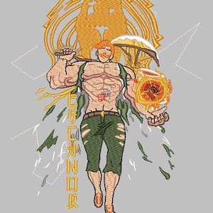 Anime embroidery design file. Escanor