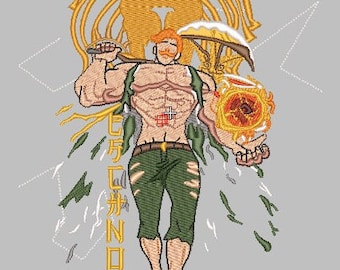 Anime Embroidery Design Escanor
