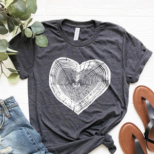 Tree Trunk Heart Shirt, Camping Shirt, Tree Trunk Shirt, Mother's Day Shirt, Hiking Shirt, Forest Nature T Shirt, Mom T-shirt