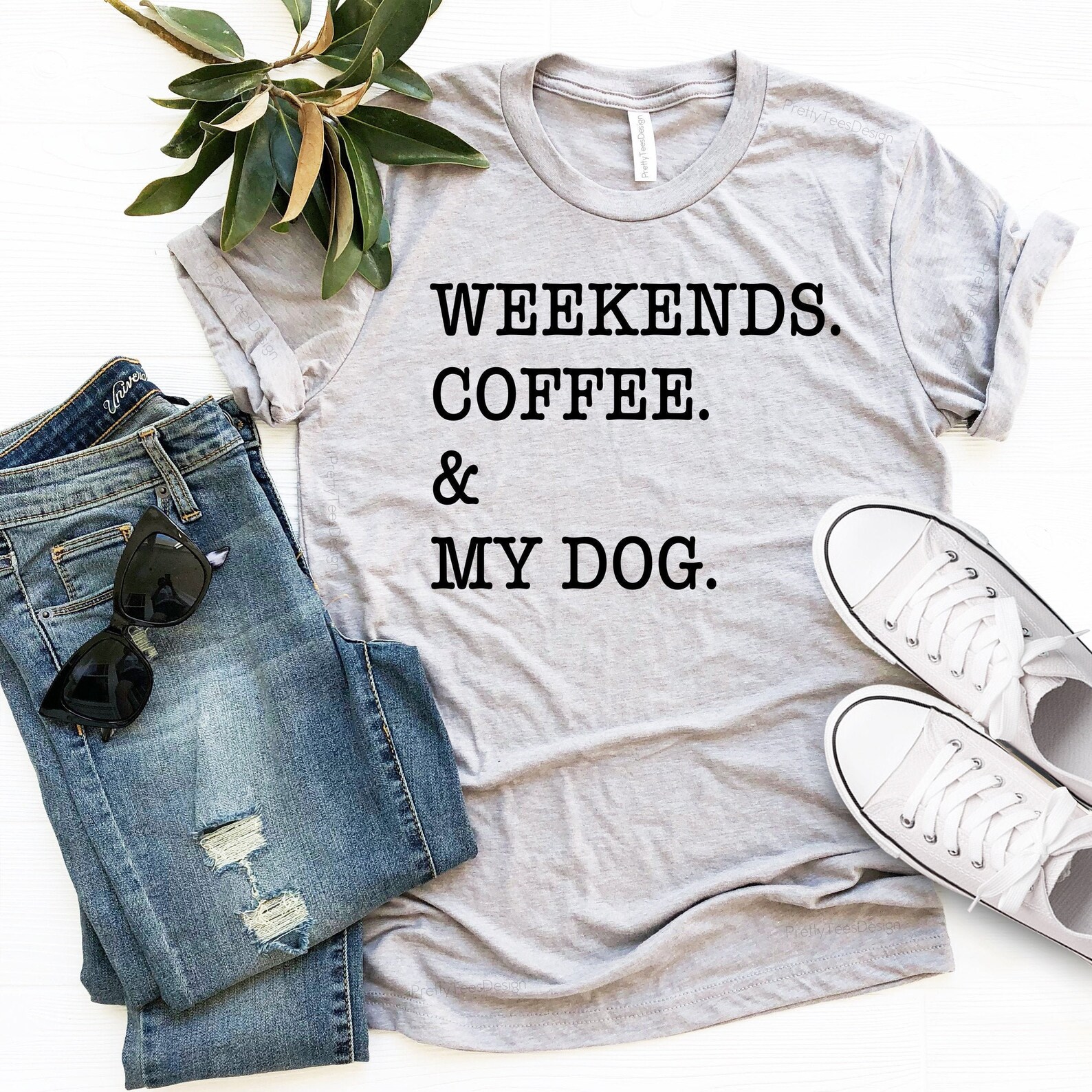 weekends coffee and dogs t shirt