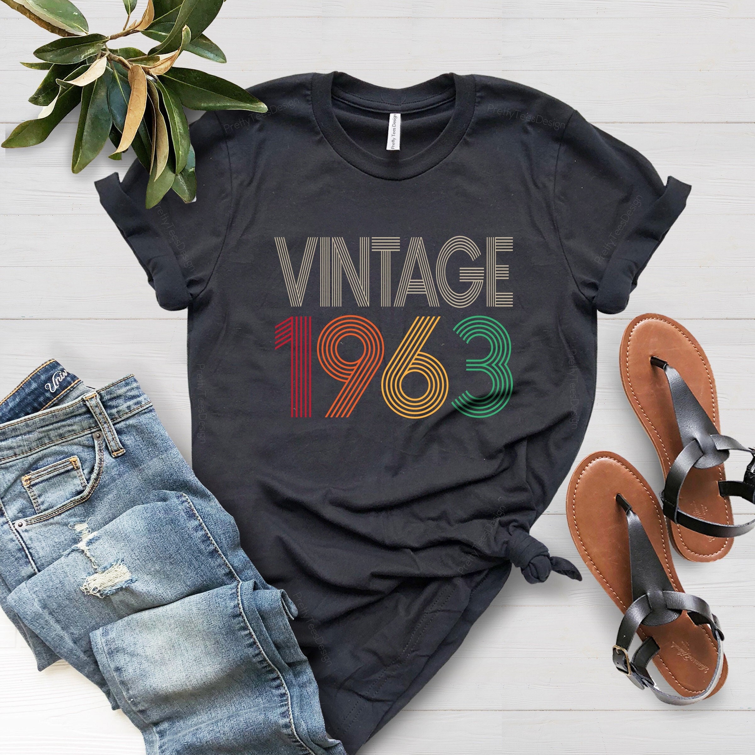 Discover 60th Birthday Shirt, Vintage 1963 Shirt, 60th Birthday Gift For Women, 60th Birthday Gift For Men, 60th Birthday Friend, 60th Birthday Woman