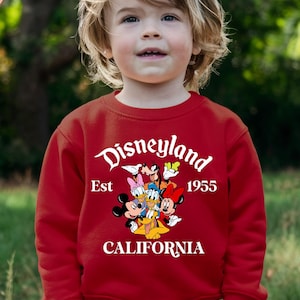 Disneyland Trip Toddler Sweatshirt, Disneyland California Kids Shirt, Mickey And Friends Toddler Sweater, Mickey Shirt, Disney Kids Shirt