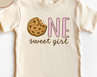 One Sweet Girl Cookie 1st Birthday Shirt, First Birthday T-Shirt, Toddler Cookie Shirt, One Sweet Girl Bodysuit
