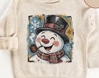 Funny Snowman Sweatshirt, Winter Toddler T-shirt, Holiday Gift, Christmas Snowman Sweatshirt