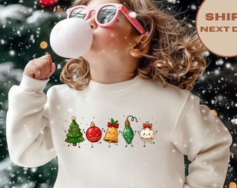 Dancing Christmas Characters Sweatshirt, Christmas Toddler Sweatshirt, Funny Festive Holiday Shirt, Merry Christmas Shirt