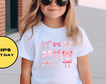 Pink Bows Baby Onesie®, Bows Toddler T-Shirt, Natural Color Baby Onesie®, Natural Toddler T Shirt, Bows Shirt, Baby Shower Gift