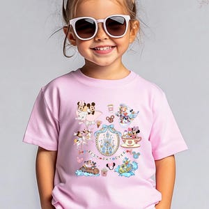 Retro Coquette Bows Disney Toddler T-Shirt, Mickey And Minnie Shirt, Magical Kingdom Shirt, Disney Castle Shirt