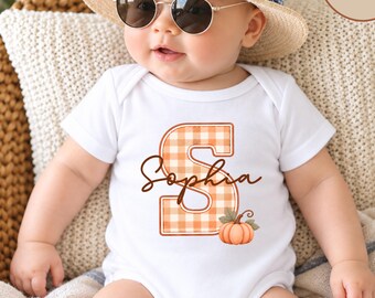Custom Fall Baby Onesie®, Personalized Baby Bodysuit, Fall Newborn Clothes, Autumn Baby Gift, Custom Name Baby Bodysuit