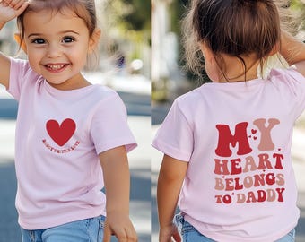 Daddy's Little Love T-Shirt, My Heart Belongs Baby Onesie®, Dad Daughter Gift